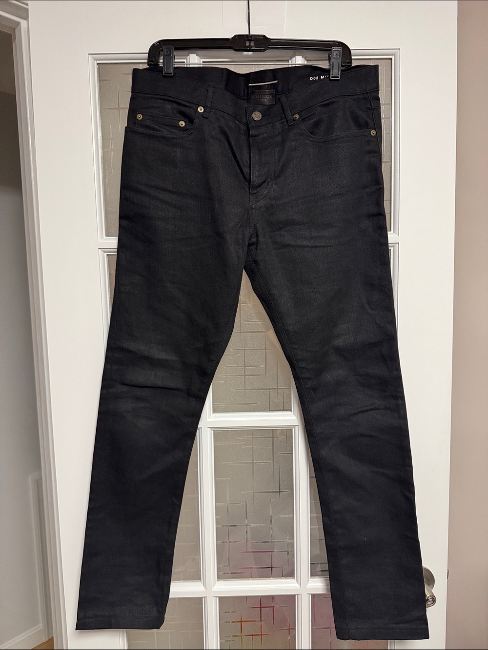Saint Laurent Black Slim Straight Jeans